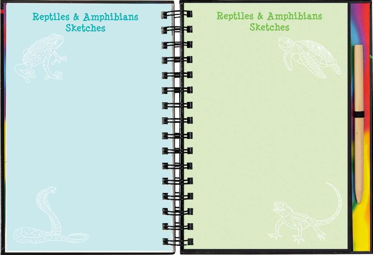 Peter Pauper Press Reptiles & Amphibians Scratch and Sketch