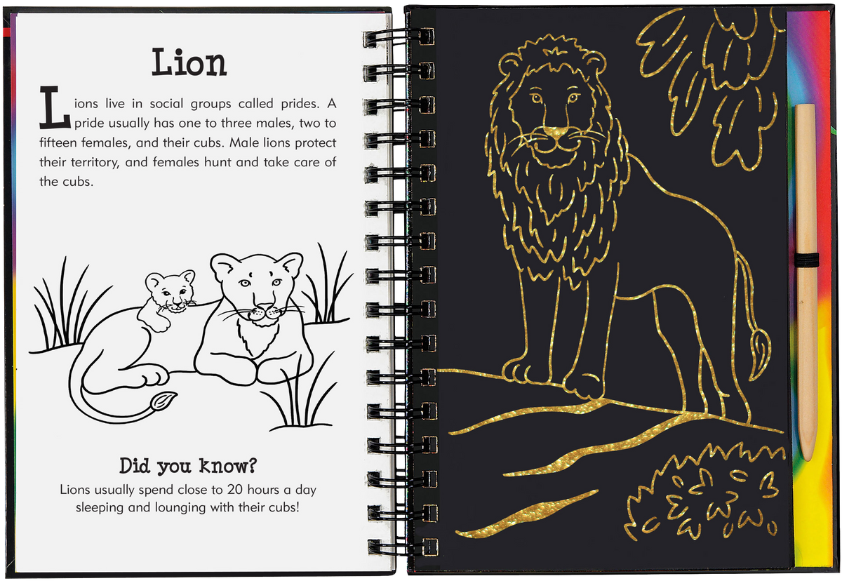 Peter Pauper Press Wild Safari Scratch and Sketch