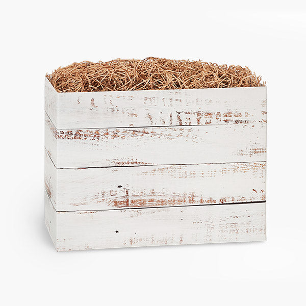 Gift Basket Boxes: Distressed Wood / Large 10.25x6x7.5"