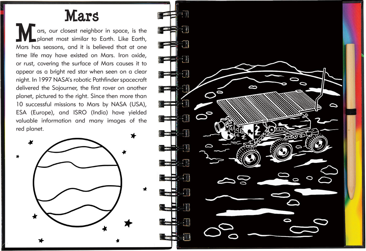 Peter Pauper Press Solar System Scratch and Sketch