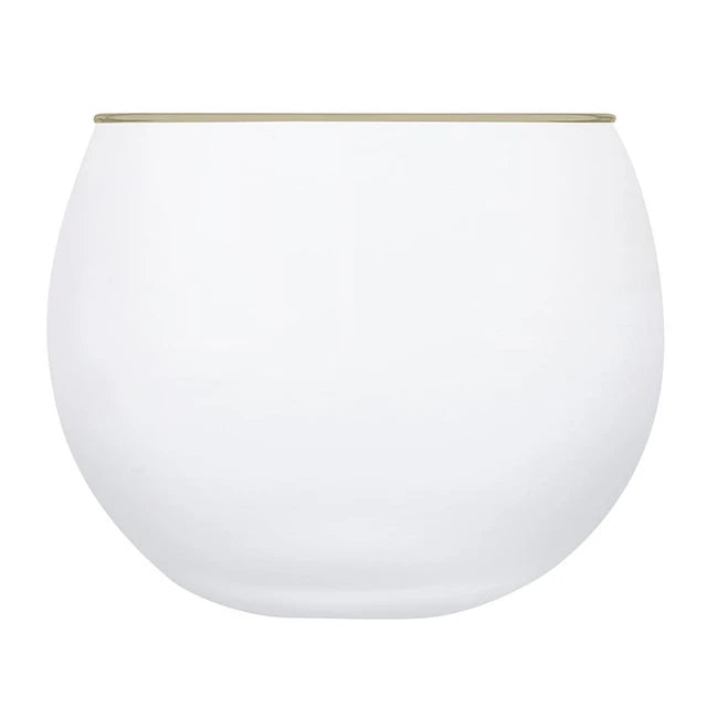 SBDS Tablesugar Roly Poly glass - White w/Grey Rim