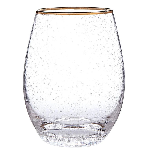 SBDS Tablesugar Gold Rimmed Stemless Wine Glass