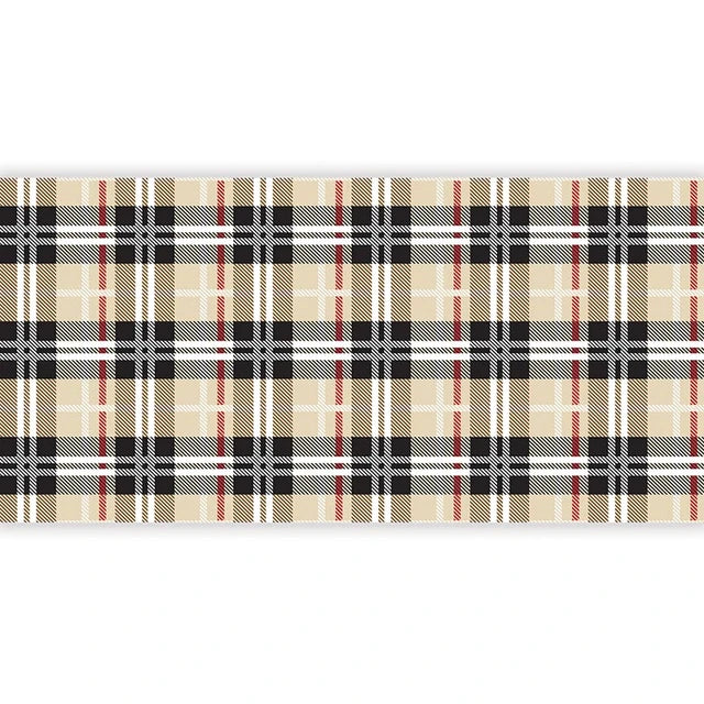 SBDS Sips Table Runner - Brown Plaid