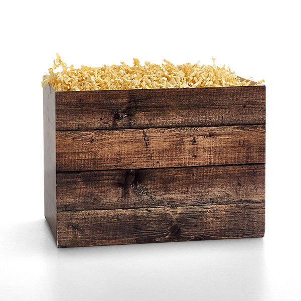 Gift Basket Boxes: Rustic Wood / Large 10.25x6x7.5"