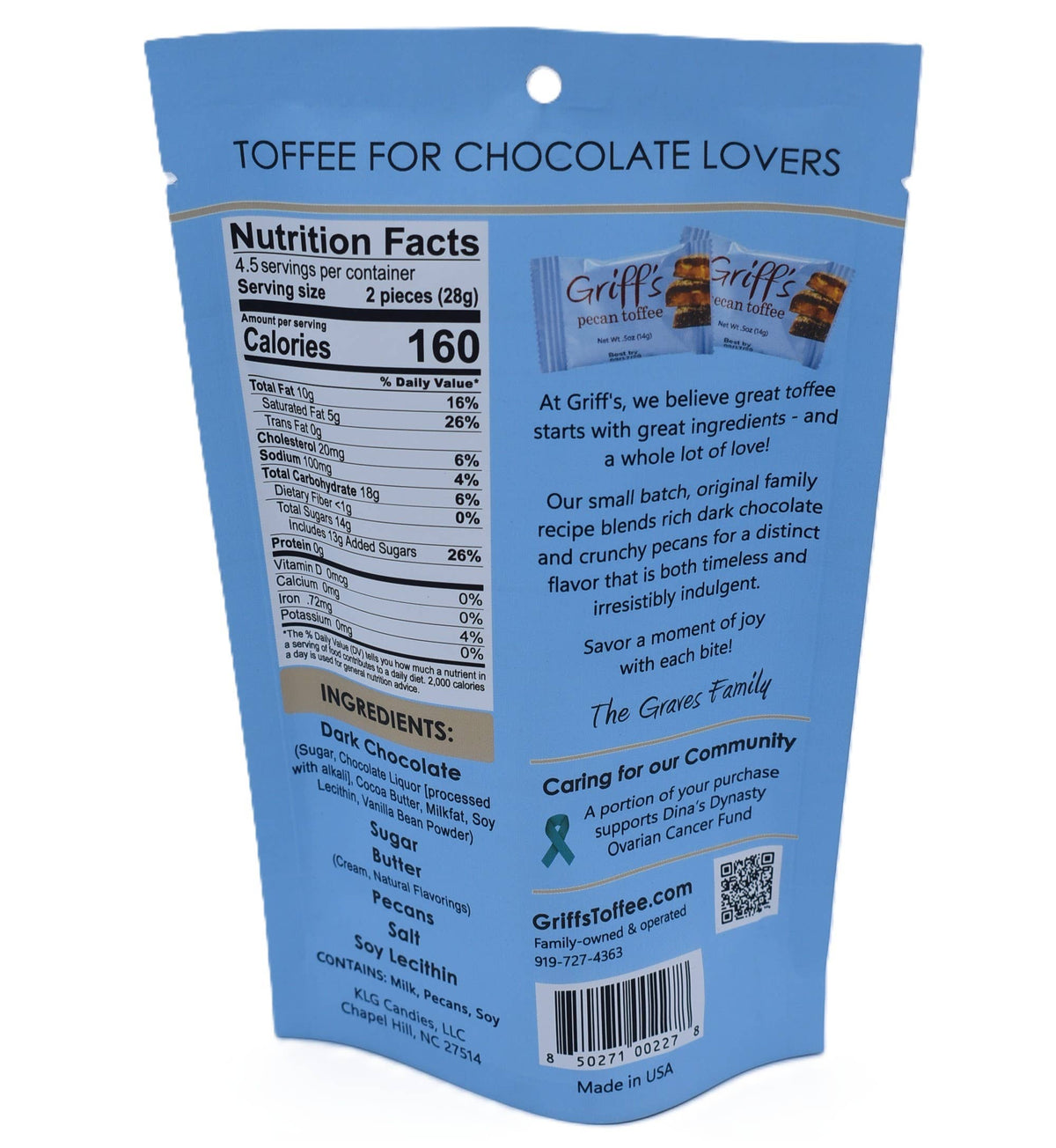 Griff's Pecan Toffee - 4.5oz bag