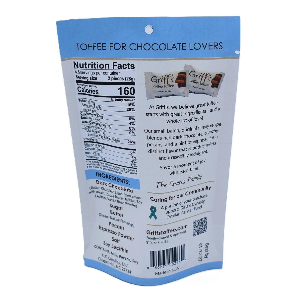 Griff's Coffee Toffee - 4.5 oz bag