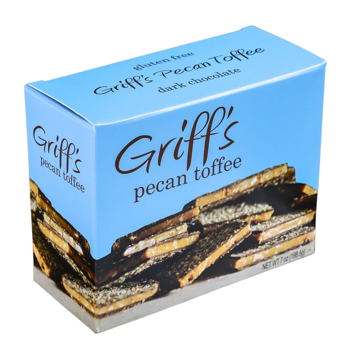 Griff's Pecan Toffee - 7oz Dark Chocolate Toffee