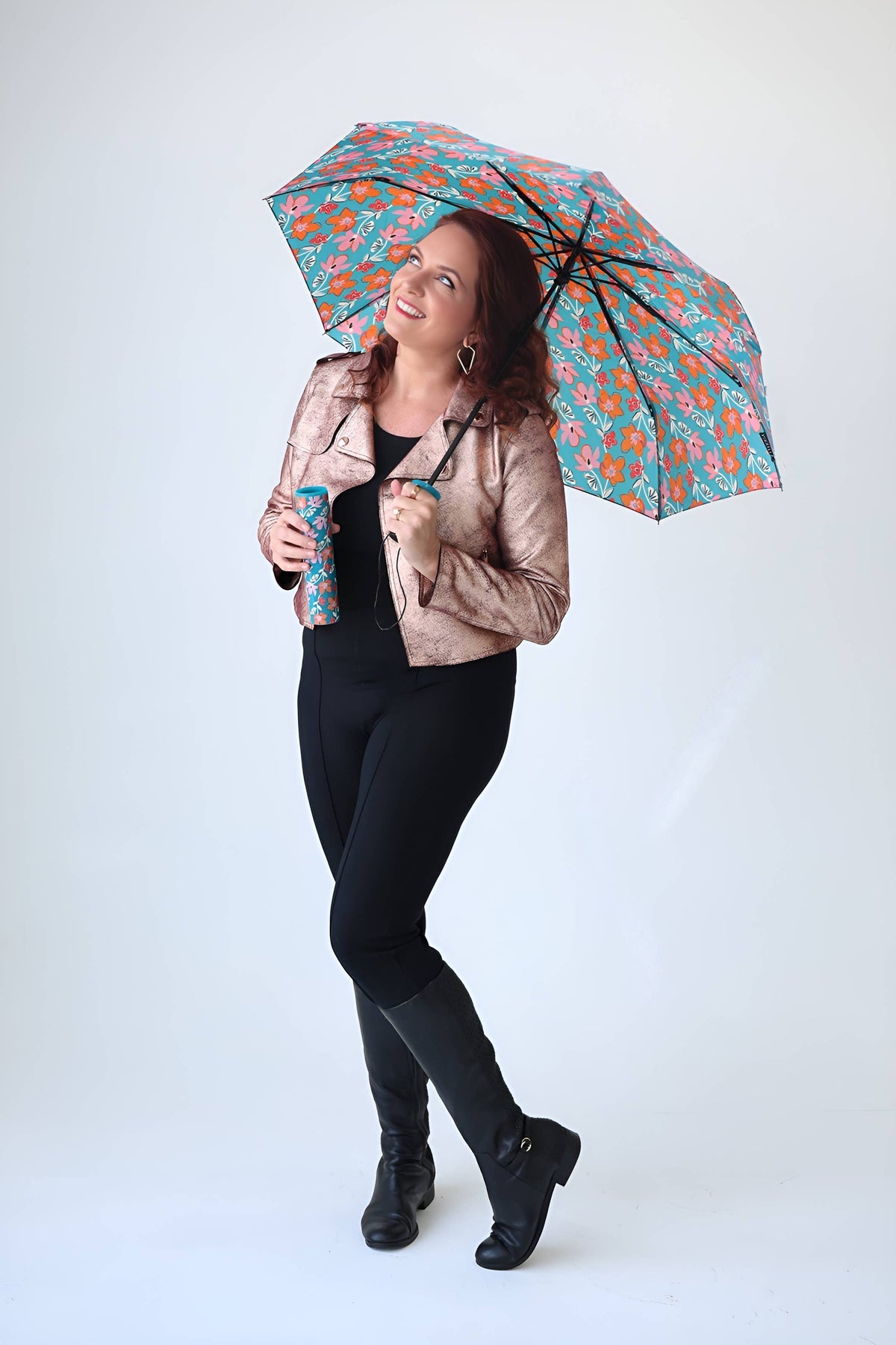 Vinrella Teal Tango Umbrella in a Bottle