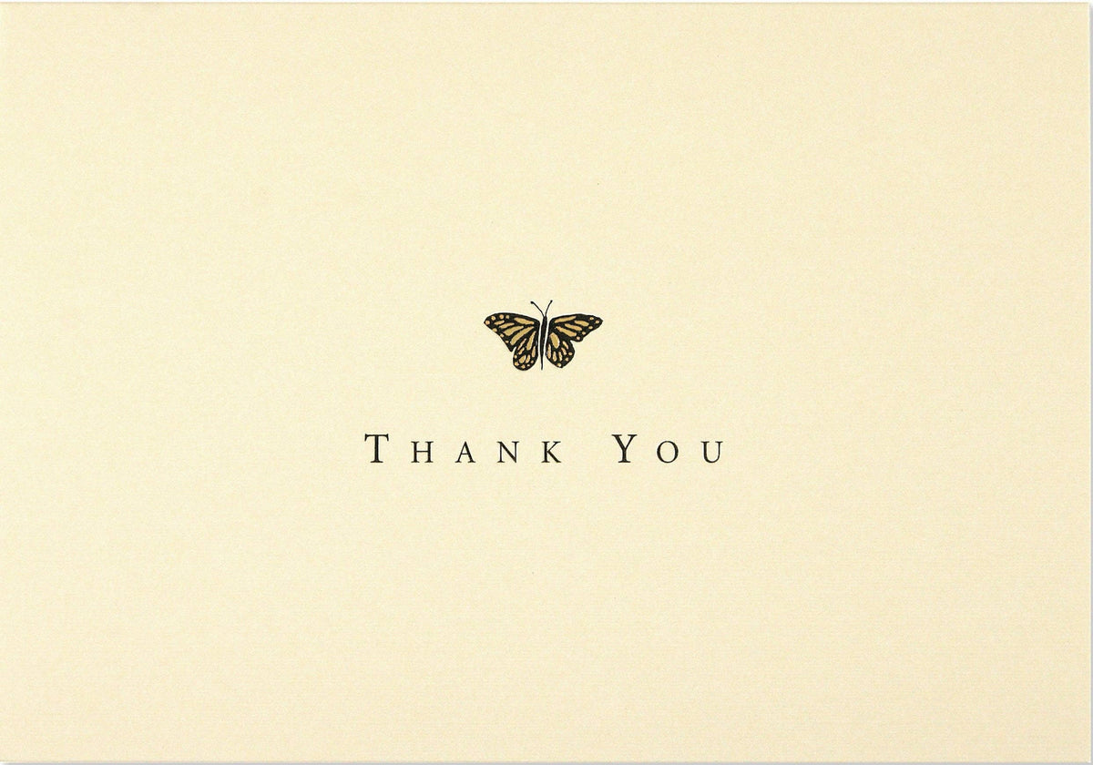 Peter Pauper Press Gold Butterfly Thank You Notes