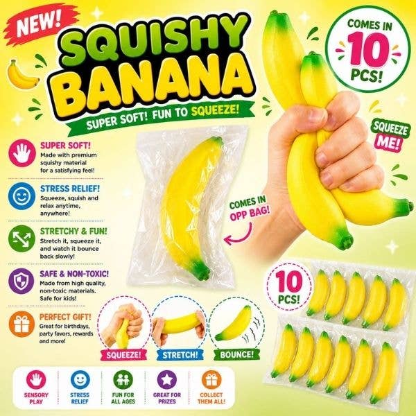 Gypsy Soul Squishy Banana – Super Soft Stretchy Sensory Toy