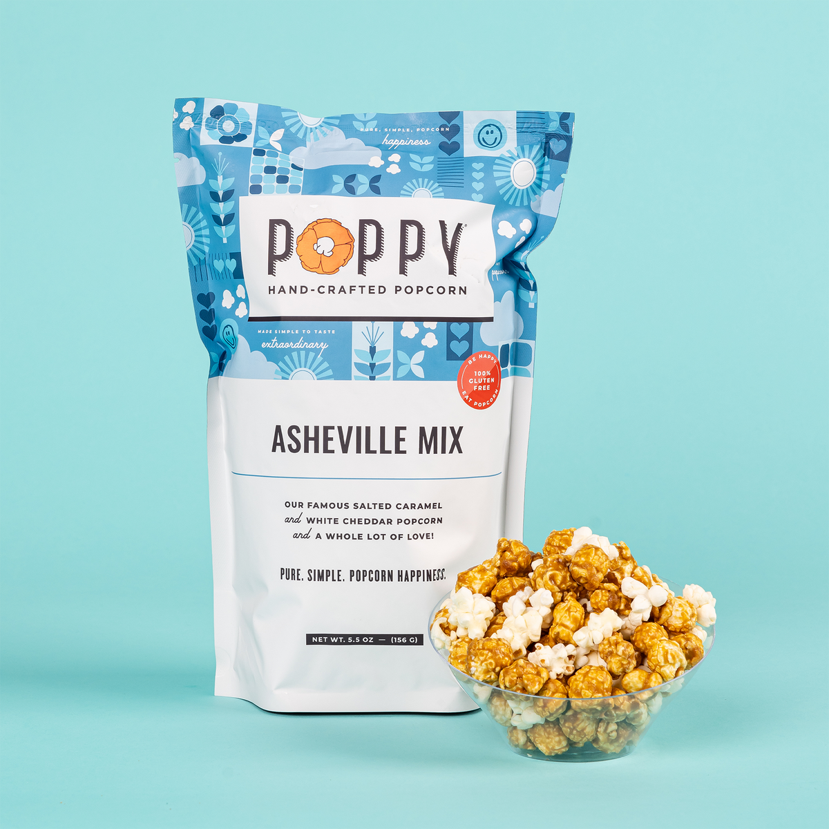 Poppy Popcorn Company Asheville Mix Popcorn