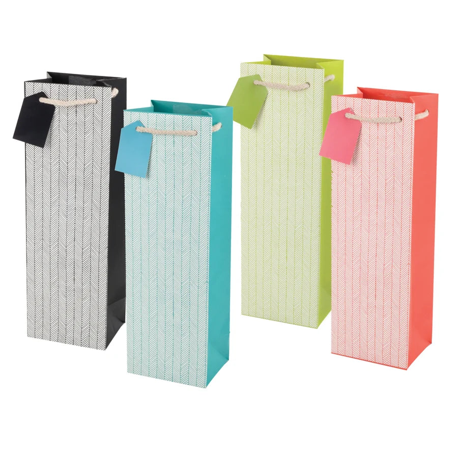 Bag, Assorted Herringbone Gift Bag