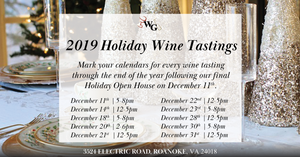 2019 Holiday Wine Tastings Through New Year's Eve