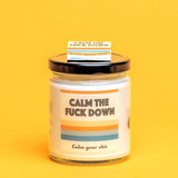 Whiskey River Calm the Fuck Down Candle and Matchbook | Funny Candle