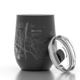 Well Told Roanoke Map - Wine Tumbler - 12 oz: Black