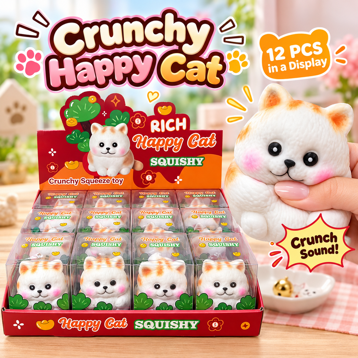 Crunchy Happy Cat #2 Squishy — Rich Happy Cat ASMR Crunch