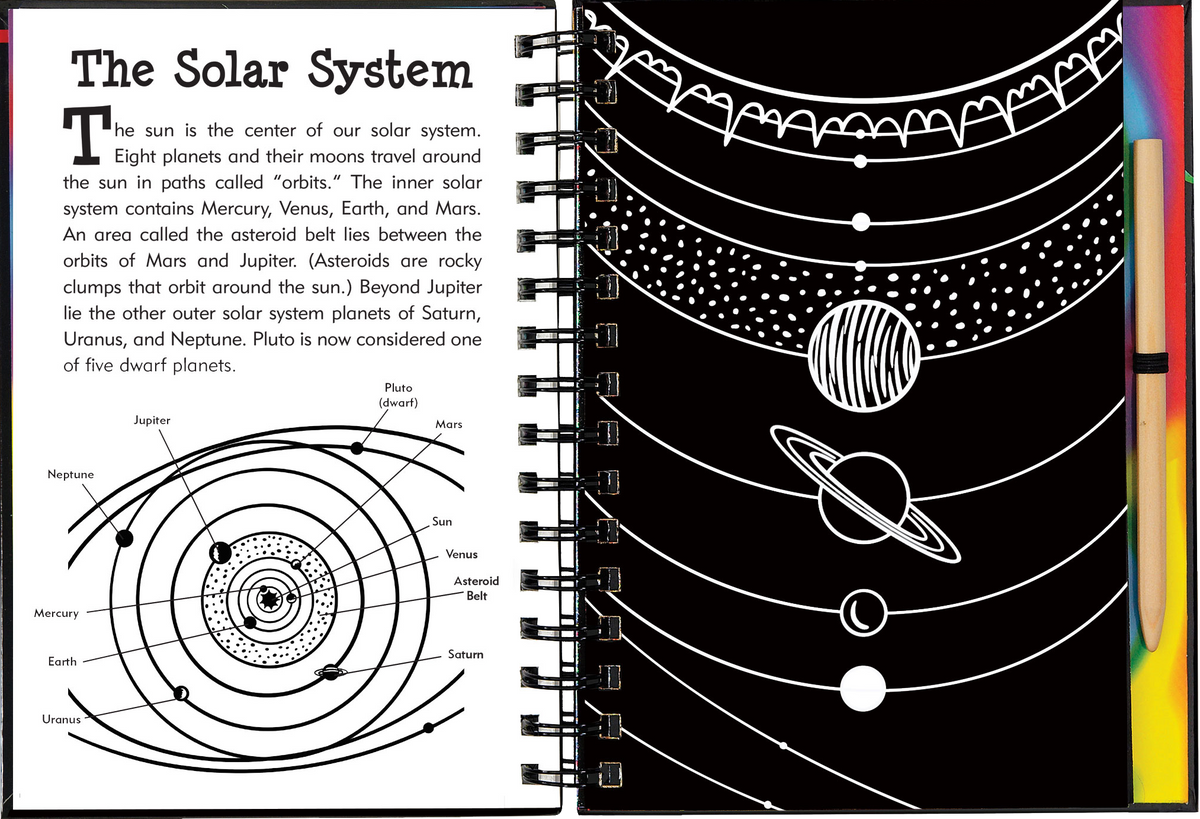 Peter Pauper Press Solar System Scratch and Sketch