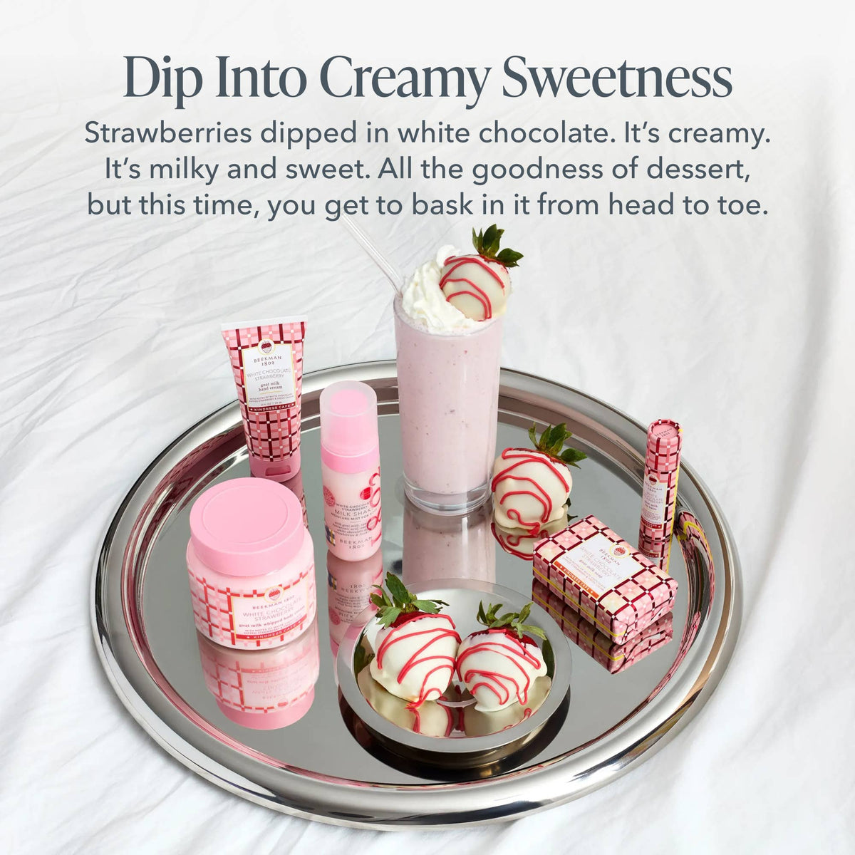 Beekman 1802 White Chocolate Strawberry Lip Balm 0.15oz