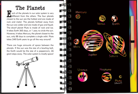 Peter Pauper Press Solar System Scratch and Sketch