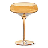 Tag Chelsea Iridescent Optic Coupe Glass Amber