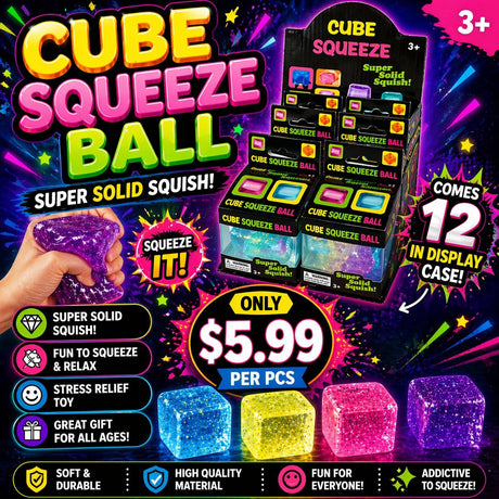 Gypsy Soul Glitter Cube Squeeze Ball – Glitter Ice Cube Edition