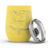 Well Told Roanoke Map - Wine Tumbler - 12 oz: Black