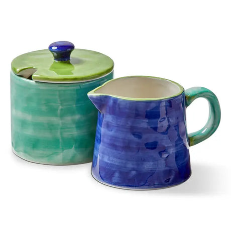 Tag Color Block Cream and Sugar Blue