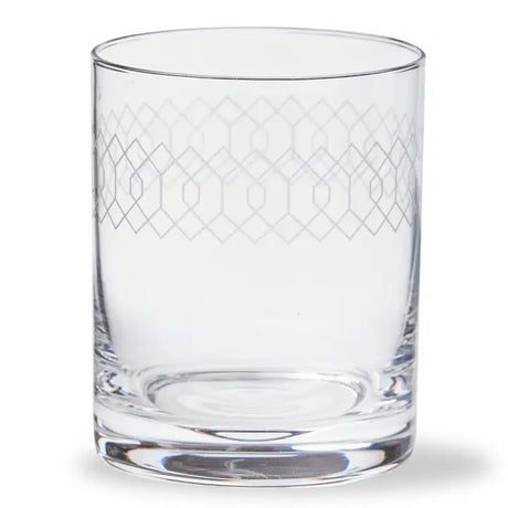 Tag Fitz Etched Double Old Fashioned Glass