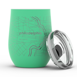 Well Told Roanoke Map - Wine Tumbler - 12 oz: Black