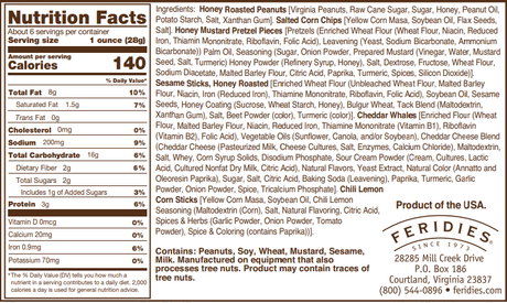 Feridies 5 O'clock Crunch Snack Mix Honey Cheddar 6oz