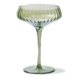 Tag Chelsea Iridescent Optic Coupe Glass Green