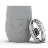 Well Told Roanoke Map - Wine Tumbler - 12 oz: Black