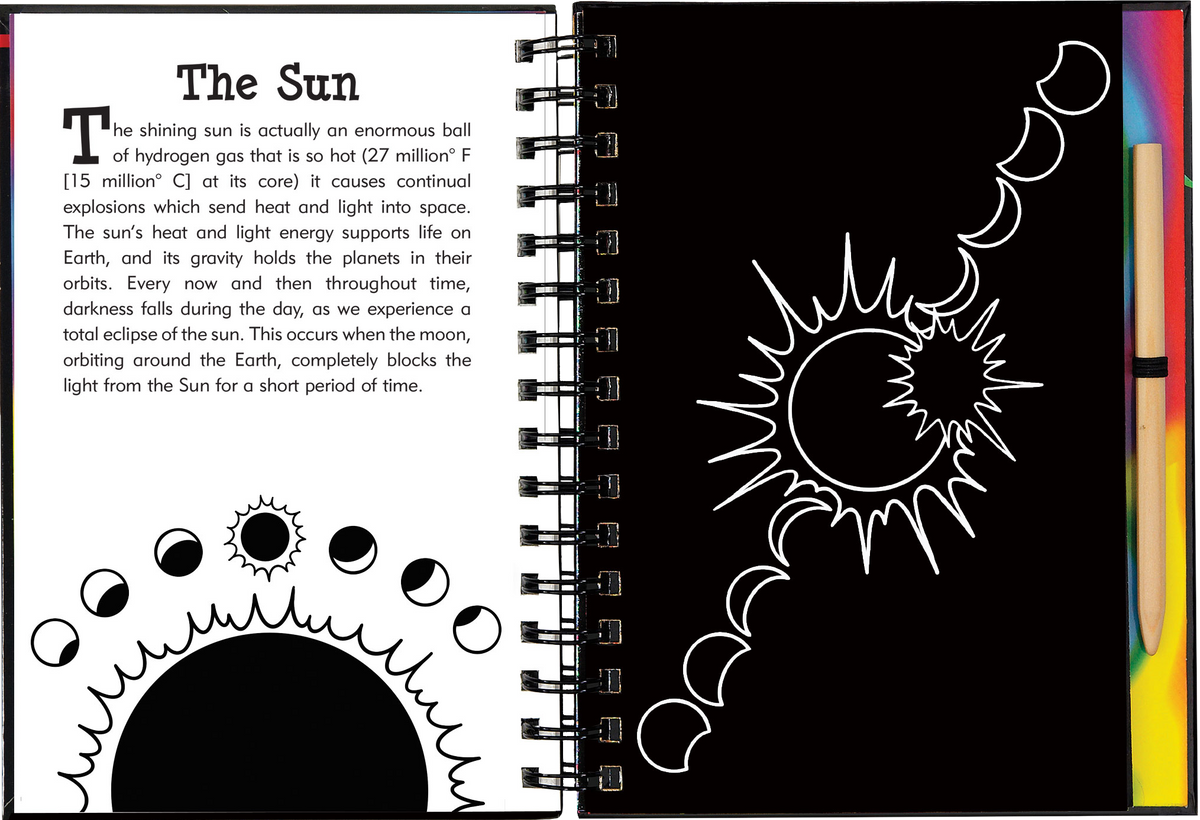 Peter Pauper Press Solar System Scratch and Sketch