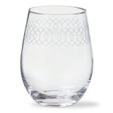 Tag Fitz Etched Stemless Wine Glass