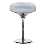 Tag Chelsea Iridescent Optic Coupe Glass Smoke