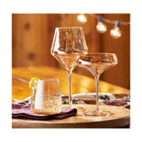 Tag Chelsea Iridescent Optic Stemless Wine Glass Amber