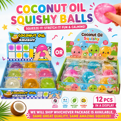 Gypsy Soul Coconut Oil Balls Squeeze Toy — Stretchy Stress Relief