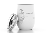 Well Told Roanoke Map - Wine Tumbler - 12 oz: Black