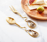 Tag Curve Appetizer Fork & Spoon Set of 2