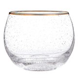 SBDS Tablesugar Gold Rimmed Roly Poly Glass