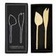 SBDS Tablesuger Hammered Gold Cheese Knives Set