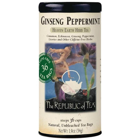 The Republic of Tea Ginseng Peppermint Herbal Tea (36 Bags)