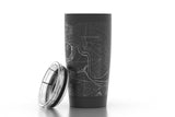 Well Told Roanoke Map - Travel Tumbler- 20 oz: Black