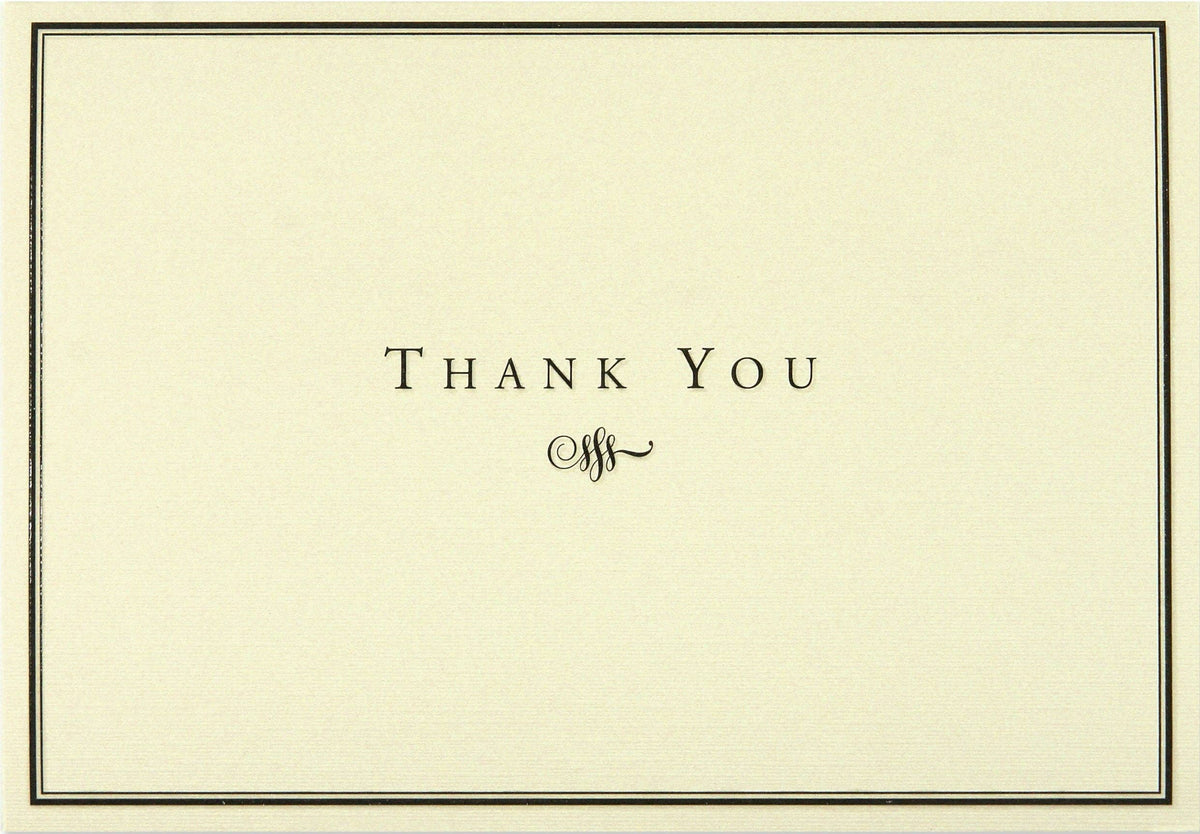 Peter Pauper Press Black And Cream Thank You Notes