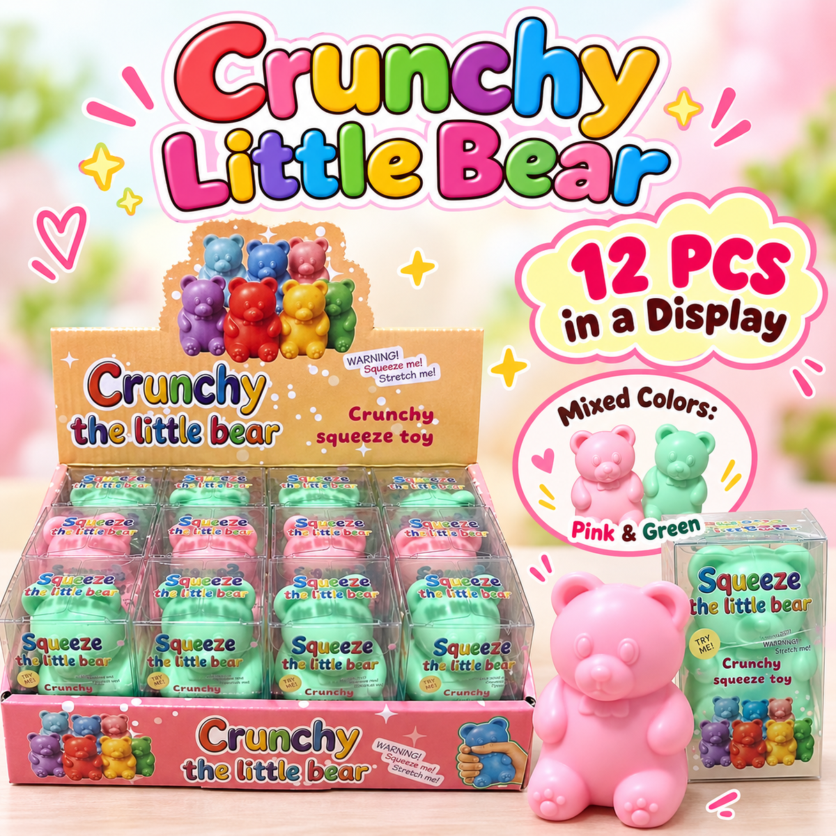 Crunchy Little Bear Squeeze Toy — ASMR Crunch Bear