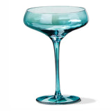 Tag Chelsea Iridescent Optic Coupe Glass Aqua