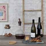 Creative Co-Op Bloomingville Glass Carafe w/Mango Wood Base