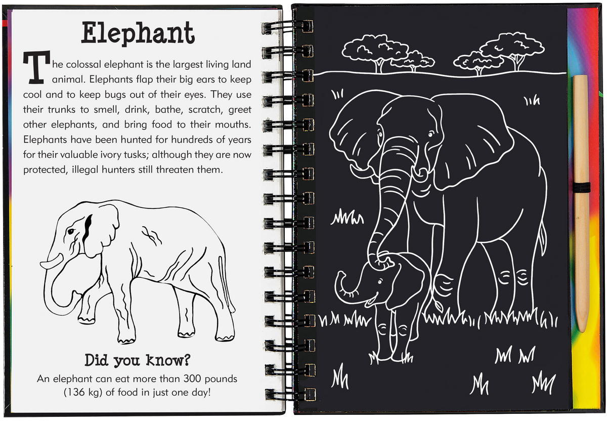 Peter Pauper Press Wild Safari Scratch and Sketch