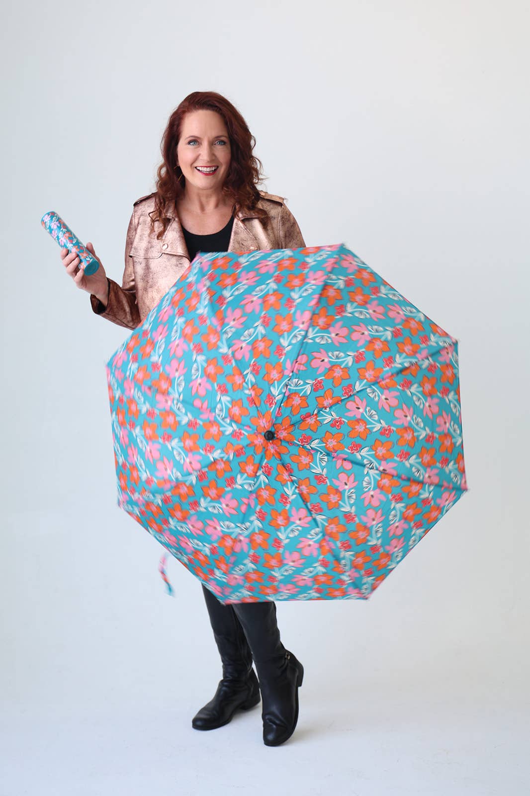 Vinrella Teal Tango Umbrella in a Bottle
