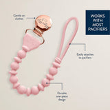 Itzy Ritzy Itzy Paci Strap™ Silicone One-Piece Pacifier Clips: Toast